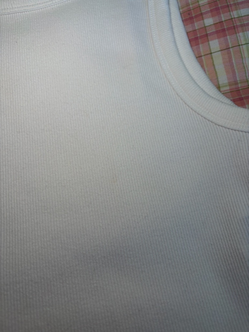 White Ribbed Cropped Basic Tank - Picture 6 of 7